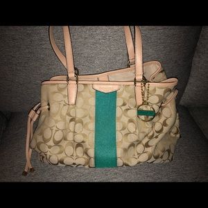 Beige coach purse